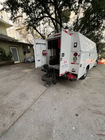 Magnet Plumbing service vehicle on-site for Faucet Repair in Westchase